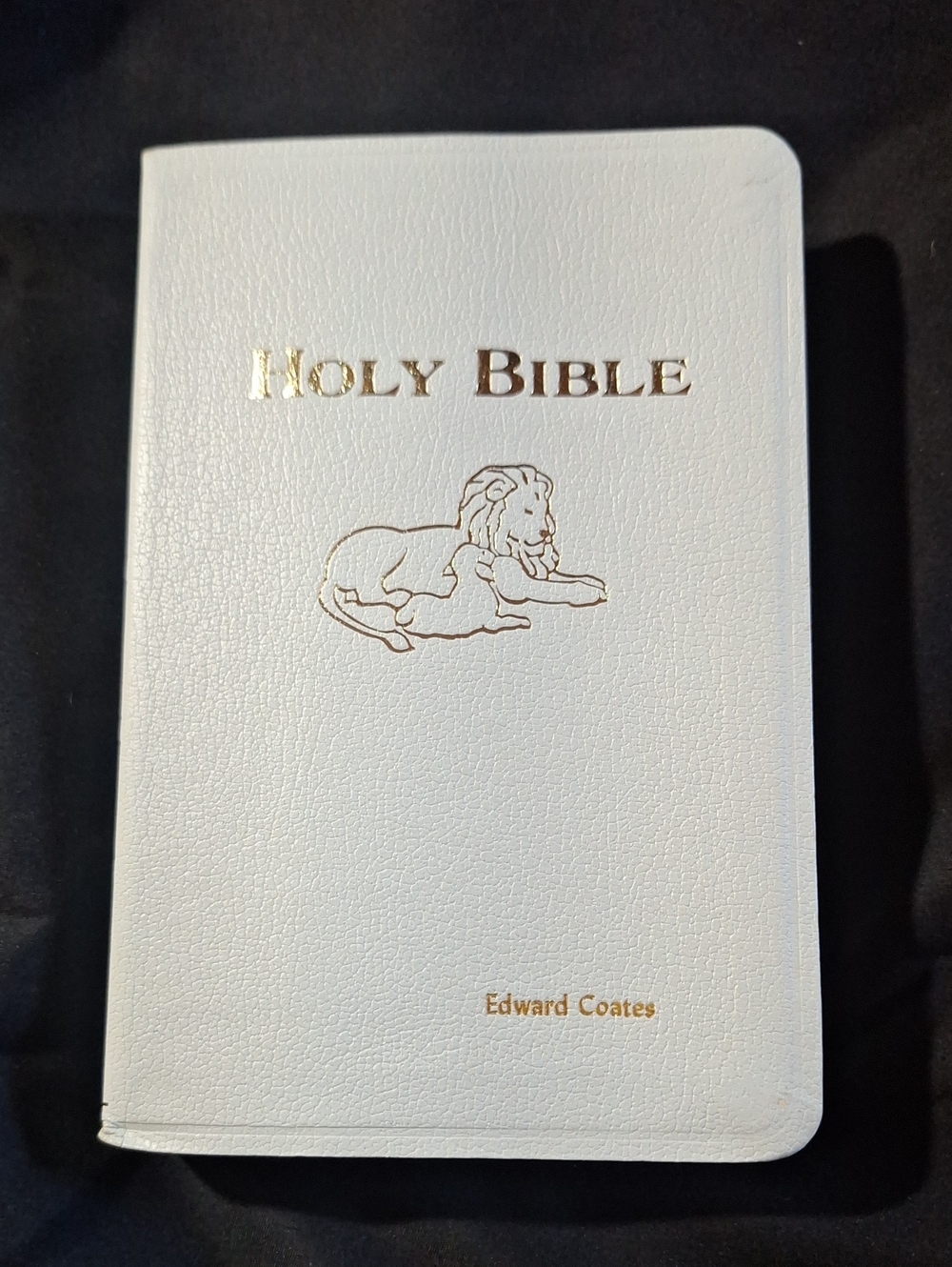 Holy Bible - White Faux Leather Cover